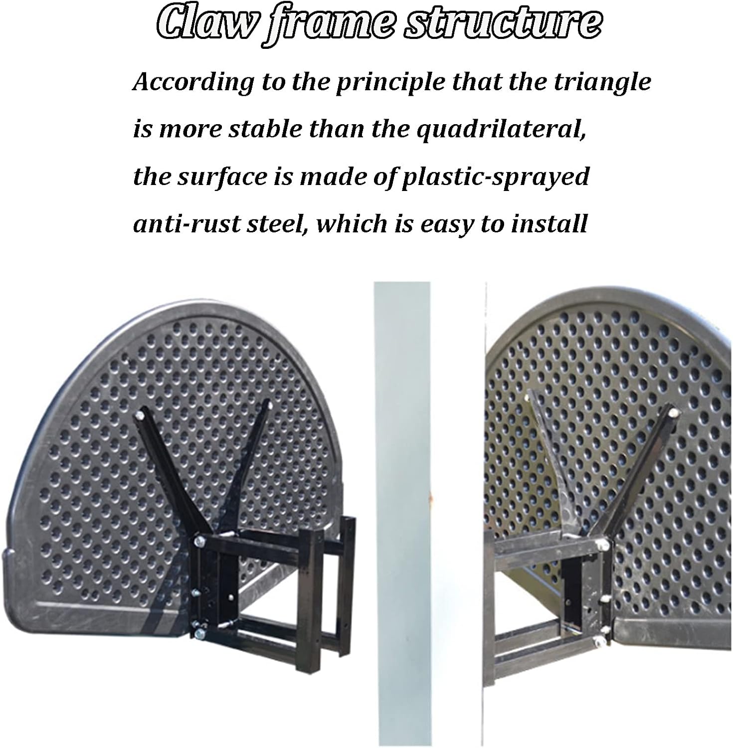 Basketball Rim 原文 Wall-Mounted Mini Basketball Hoop. Indoor and Outdoor Basketball Hoops for Adults and Children, Solid Iron Ring, Save Space 112x72cm