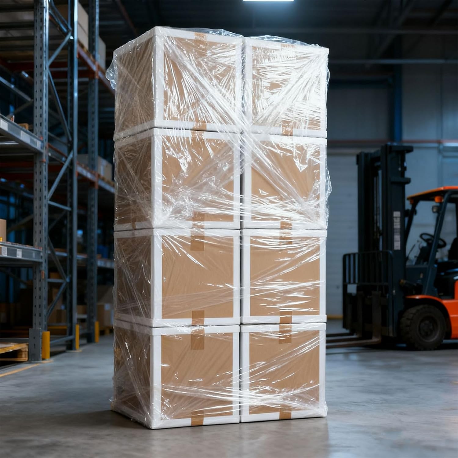 Cardboard Edge Protector 2' X 2' X 48', Pack of 100 – Cardboard Corner Protectors for Shipping White V-Board Pallet Corner Protectors