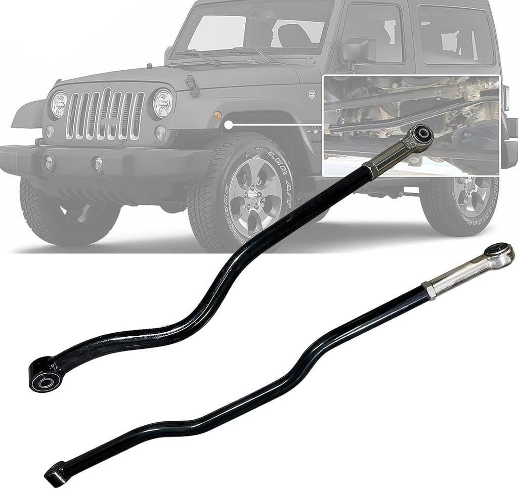 BST BSSP Rear+Front Adjustable Forged Track Bar for 0-6' Lift Compatible with 2007-2018 Jeep Wrangler JK 2.5' 3' 4' 5' 6' Custom Suspension Body Panhard Bar Kit