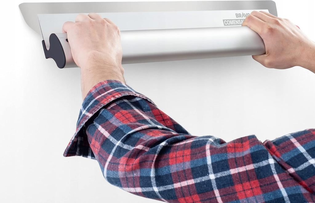 COMENSAL® Drywall Skimming Blade Set - Plastering Spatula 600 mm with a Blade 0,3 mm - Spare Blade 0,5 mm - Taping Knife - Stainless Steel - Made in EU