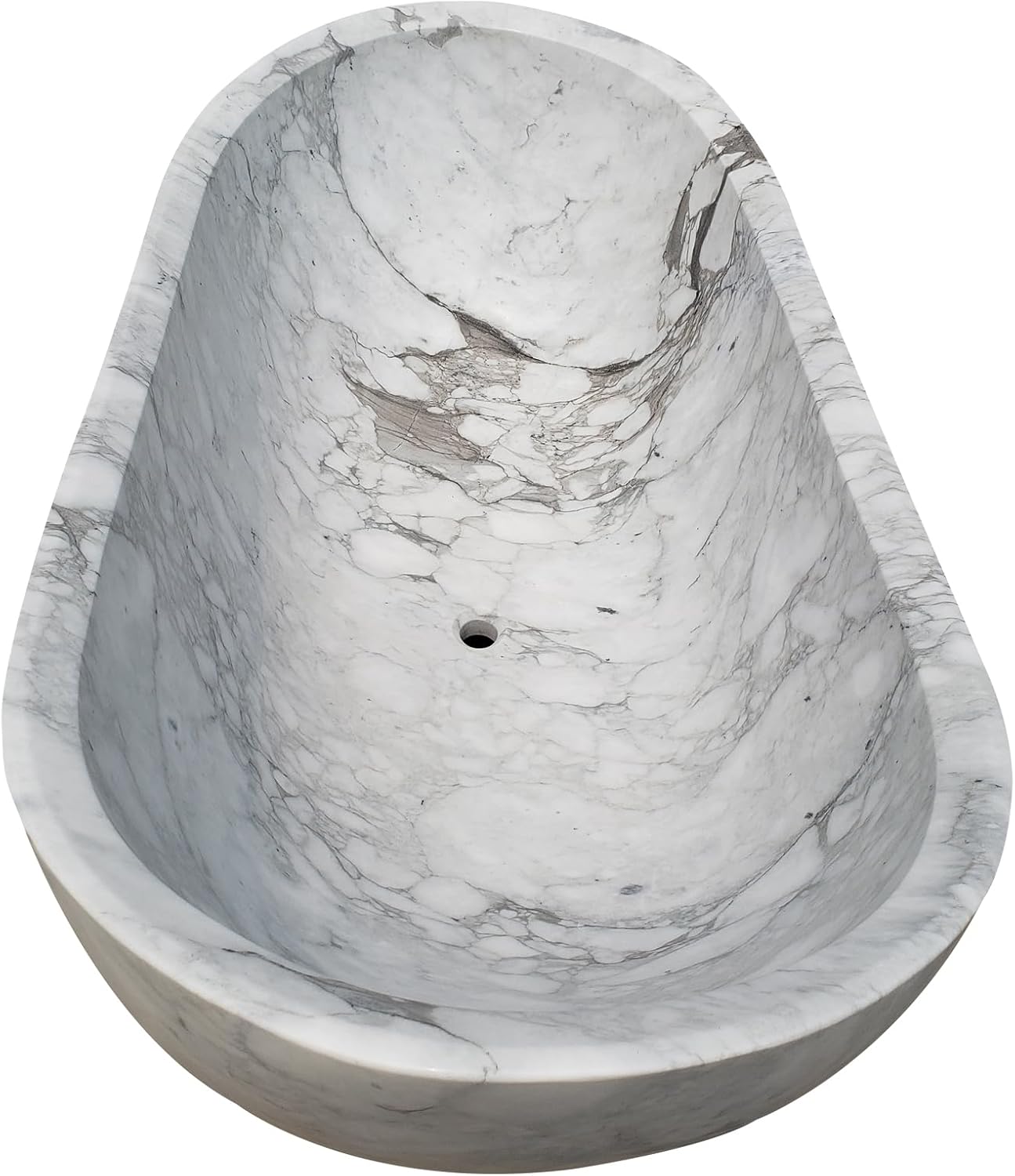 CHETTO C Freestanding Bathtub Minimalist Style Customization Bath Tubs for Adult Gray with White 60'Lx29.53'Wx21.65'H