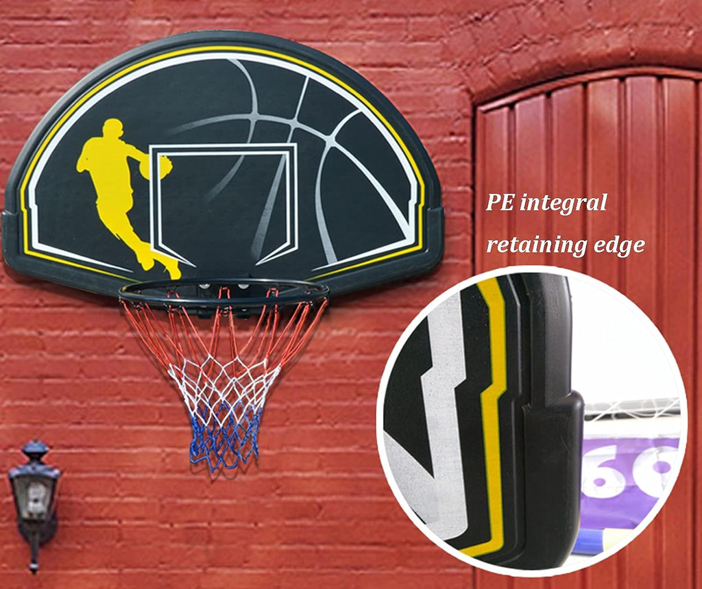 Basketball Rim 原文 Wall-Mounted Mini Basketball Hoop. Indoor and Outdoor Basketball Hoops for Adults and Children, Solid Iron Ring, Save Space 112x72cm