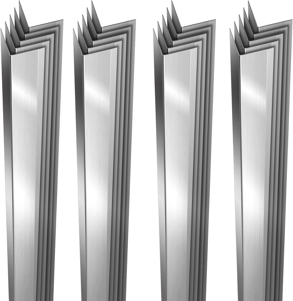 20 PCS Stainless Steel Wall Corner Guards (2 x 2 x 48 Inch),90° Angle Metal Edge Guard Corner Protectors are Designed for Wall Protection and Decoration