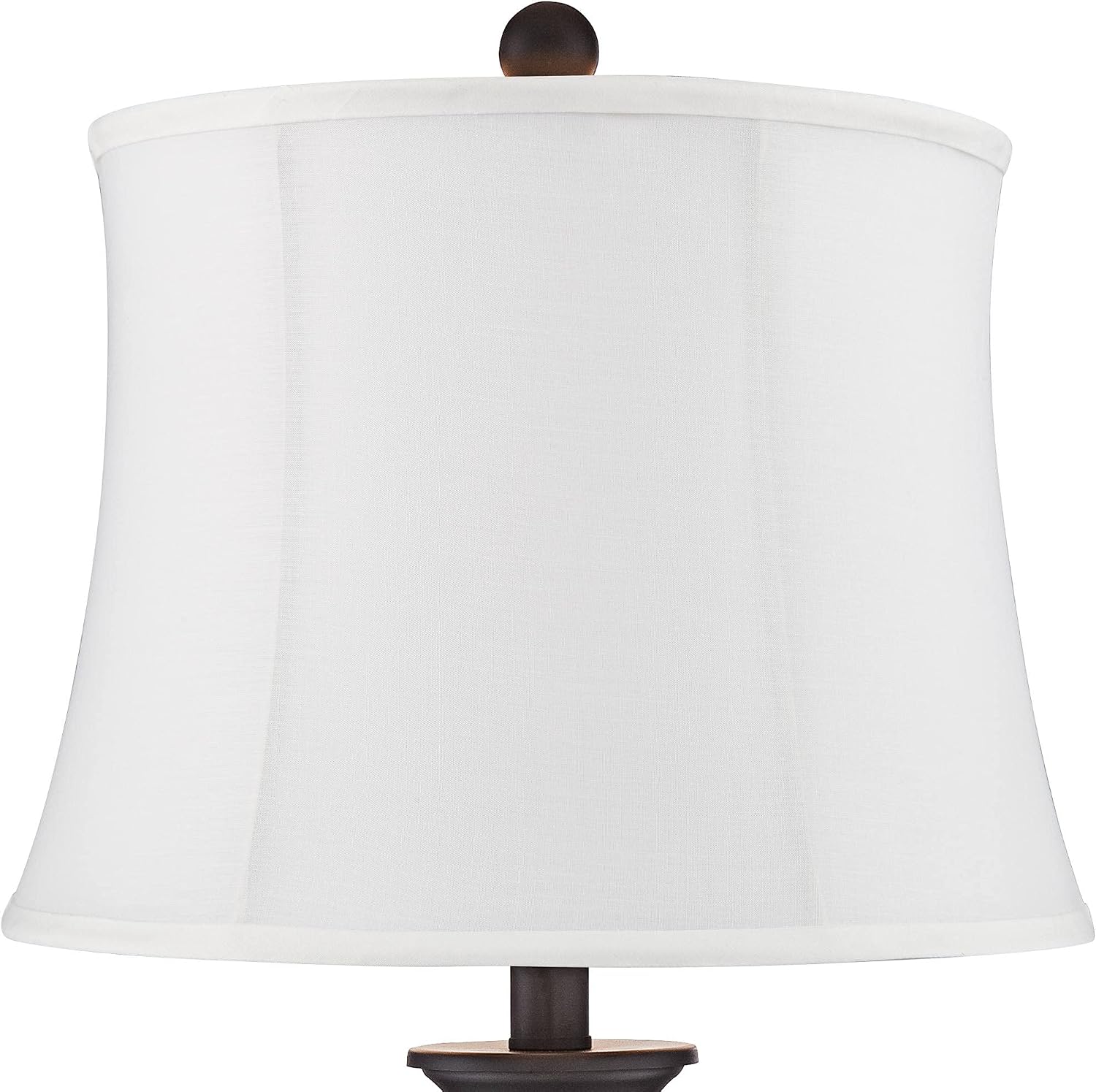 360 Lighting Dolbey 28' Tall Tapered Column Farmhouse Rustic Traditional Country Cottage Table Lamps Set of 2 Brown Bronze Finish Metal White Shade Living Room Bedroom Bedside Nightstand House