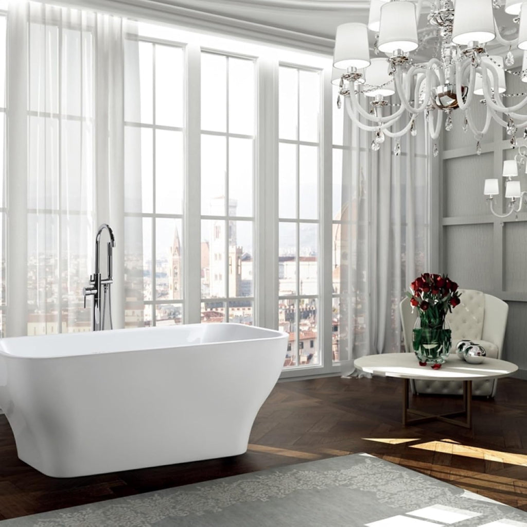 BA6829 Novara 59 inch Freestanding Bathtub in Glossy White
