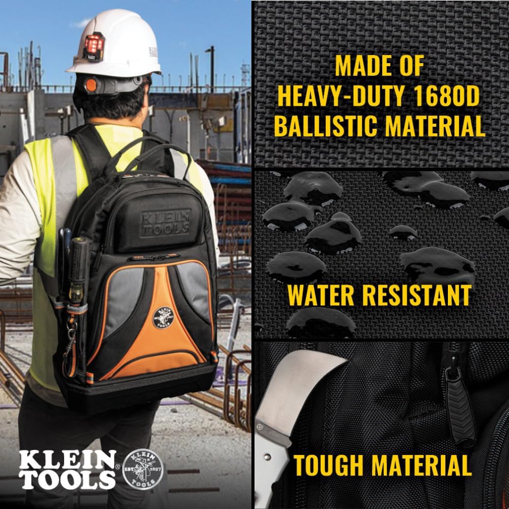 Klein Tools Backpack with 39 Pockets, Nut Driver Set, Made in USA, 3-Inch Hollow Shaft, 7-Piece