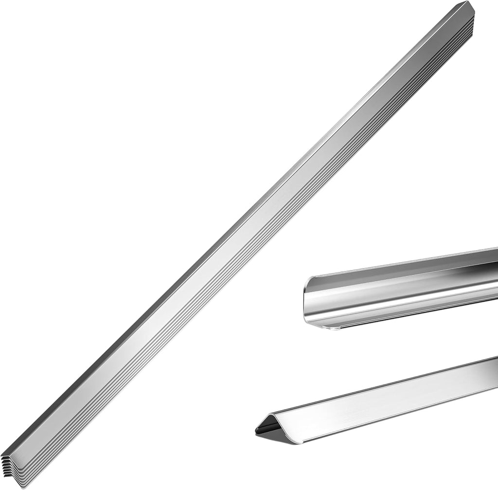 96x1x1 Inches 304 Stainless Steel Wall Corner Guards (10-Pack) Heavy Duty Rounded Corner Protector, Smooth Folded Edge Design（No Adhesive）