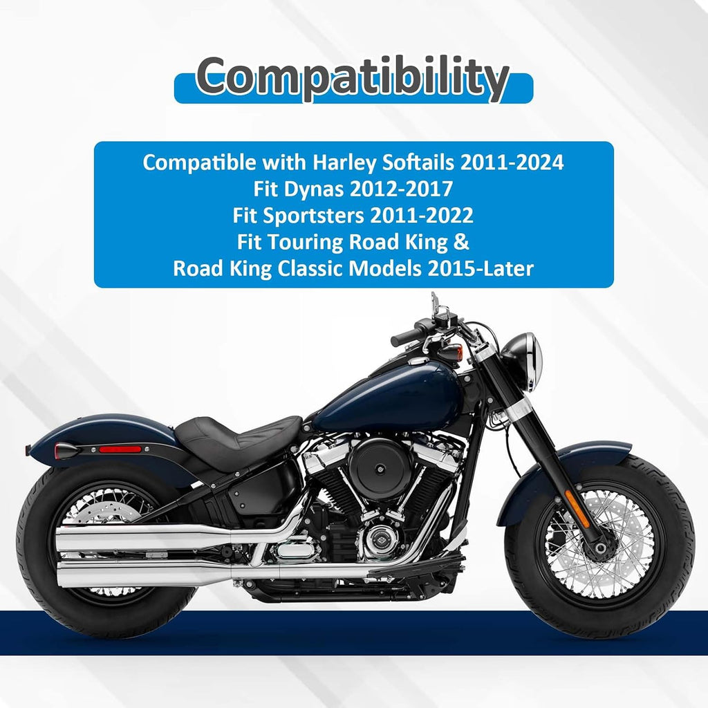 Wsays 12' Pre-wired Handlebar 1.25' Bar Diameter Ape Sharp Compatible with Harley Softail 2011-2024 Fit Dyna 2012-2017 Fit Sportster 2011-2022 Fit Touring Road King 2015-Later, Chrome