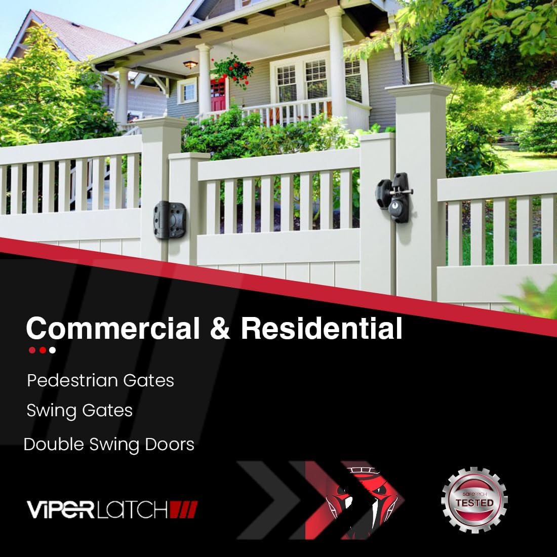 2 Side Gravity Gate Latch & TopKlik Self Closing Hinge & Gate Handle & Gate Stop