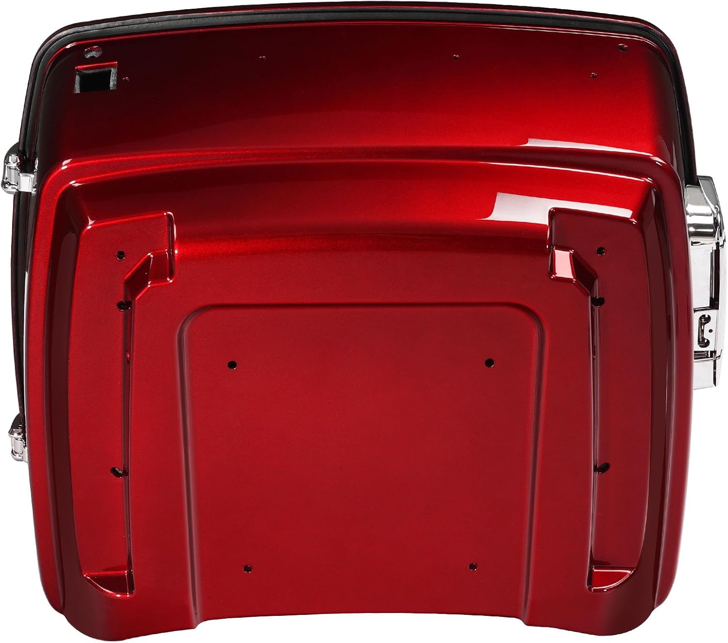 TCMT 13.7' King Motorcycle Trunk Box W/Latch Key Fit For Harley 2014-2025 Touring CVO Road King Road Glide Street Glide Electra Glide Ultra Limited Velocity Red Sunglo