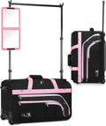 Dance Bag with Garment Rack, 23' Rolling Dance Suitcase Competition Duffle Bag with Garment Rack & Wheels | Versatile Compartments, Upgraded Stable System for Dance Shows, Travel, Cheer, Recital