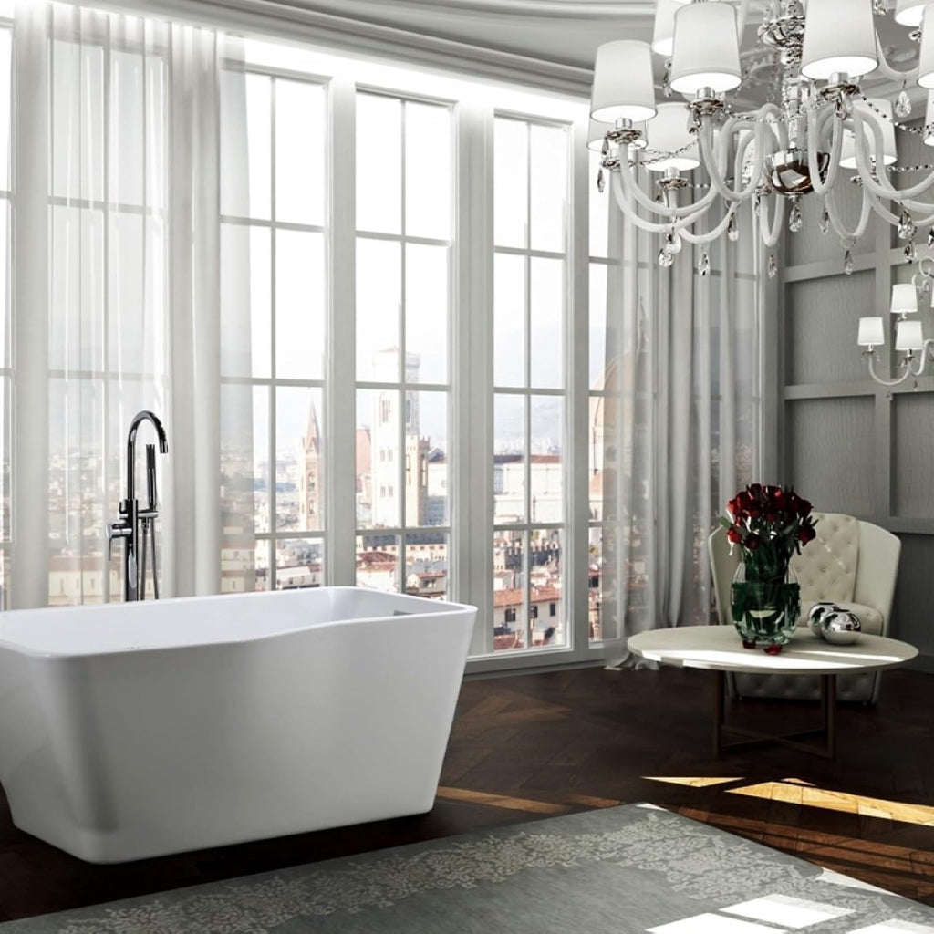 BA6818 Florence 59 inch Freestanding Bathtub in Glossy White