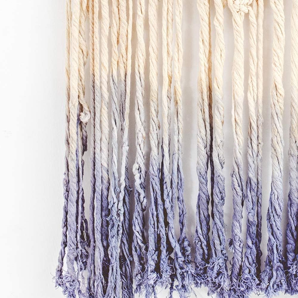 Macrame Wall Hanging Boho Hand Woven Tapestry Textile Wall Hanging Boho Wall Decor Tapestry Princess Room Loft Decoration Girl Gift (B)