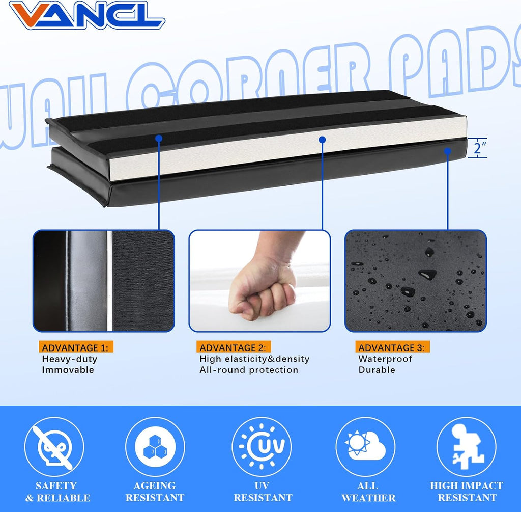 Padding Corner Wall Guards Pads Heavy Duty Wall Corner Protection Padding Safety Wall Edge Protector Durable 2 Sides Wall Corner Guards for Protector