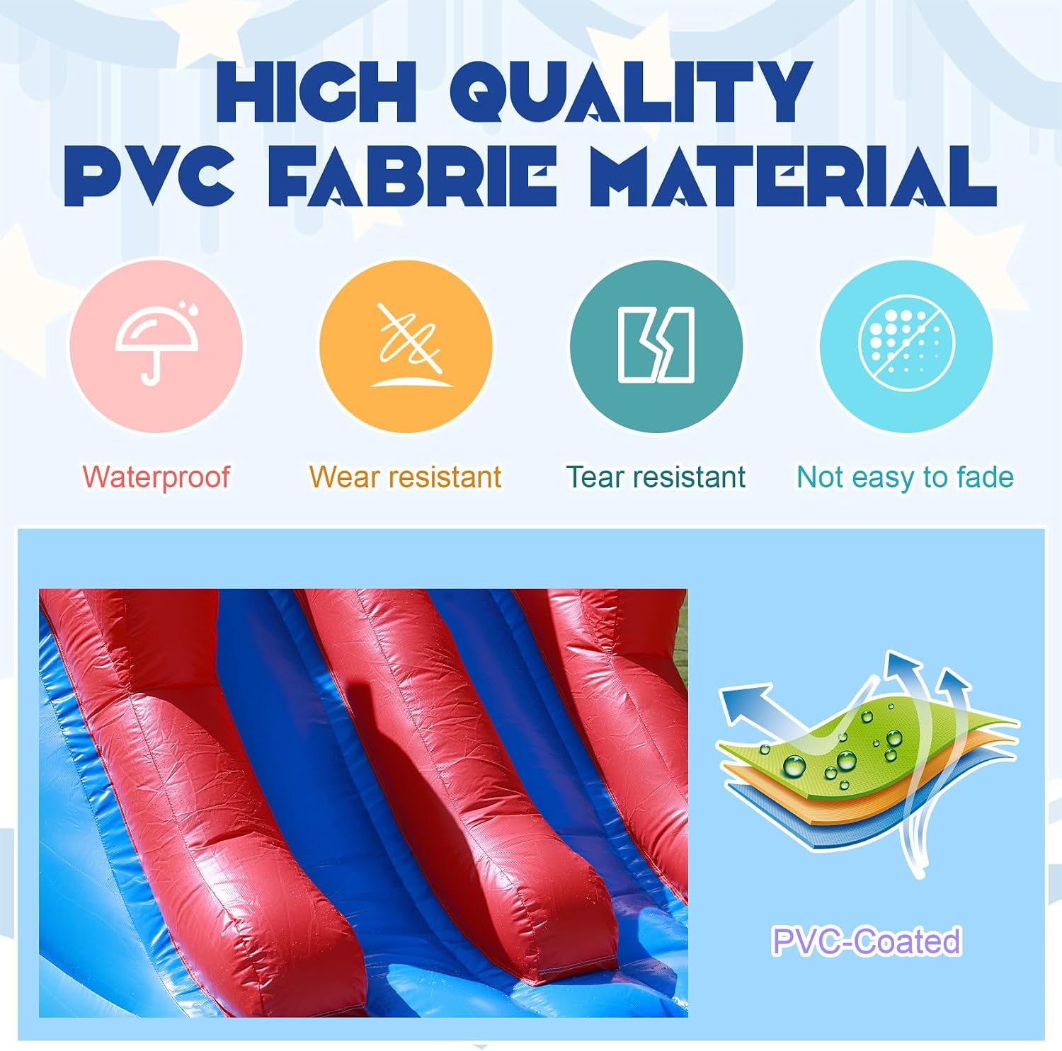 30FT Commercial Inflatable Bounce House Combo - Heavy Duty PVC Dual Racing Slides Obstacle Course Bouncer with Crawl Tunnels & Climbing Wall for Backyard, School, Church Events, Kids Adults