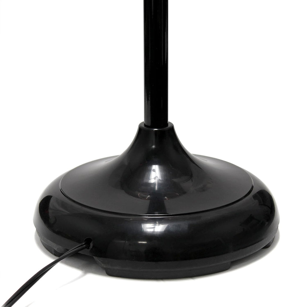 Simple Designs LF2006-BAW 67' Contemporary Multi Head Medusa 5 Light Adjustable Gooseneck Black Floor Lamp with White Shades for Kids Bedroom Playroom Living Room Office (Pack of 2)