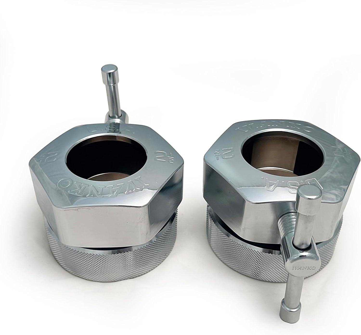 IVANKO COCX-2.5KG Olympic Weightlifting/Powerlifting Collars, Chrome, Machined Steel, 50mm