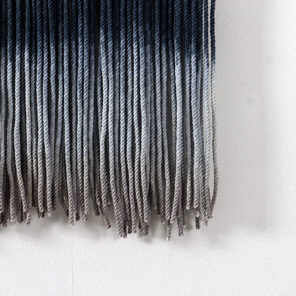 Macrame Wall Hanging Boho Hand Woven Tapestry Handmade Wall Art Hand-Dyed Chinese Landscape Painting Boho Wall Decor Textile