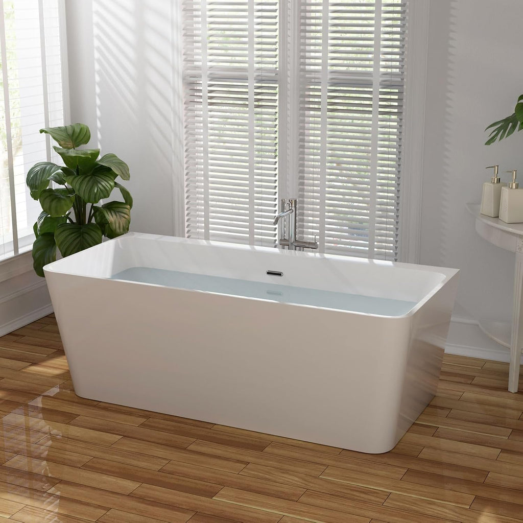 Empava 67' Bathtub Luxury Acrylic Soaking SPA Tub Modern Bathtub 67FT1516