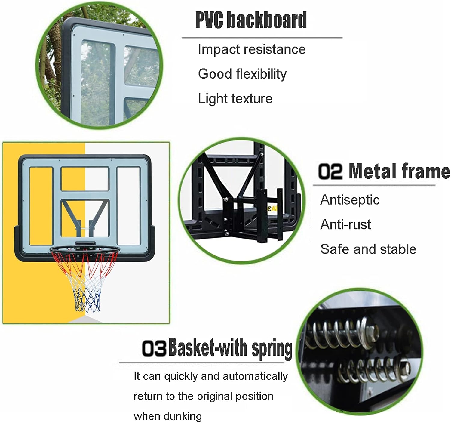 Wall-Mounted Mini Basketball Hoop, Easy-to-Install Indoor and Outdoor Adult and Kids Backboard Training Rack with Sturdy Bracket