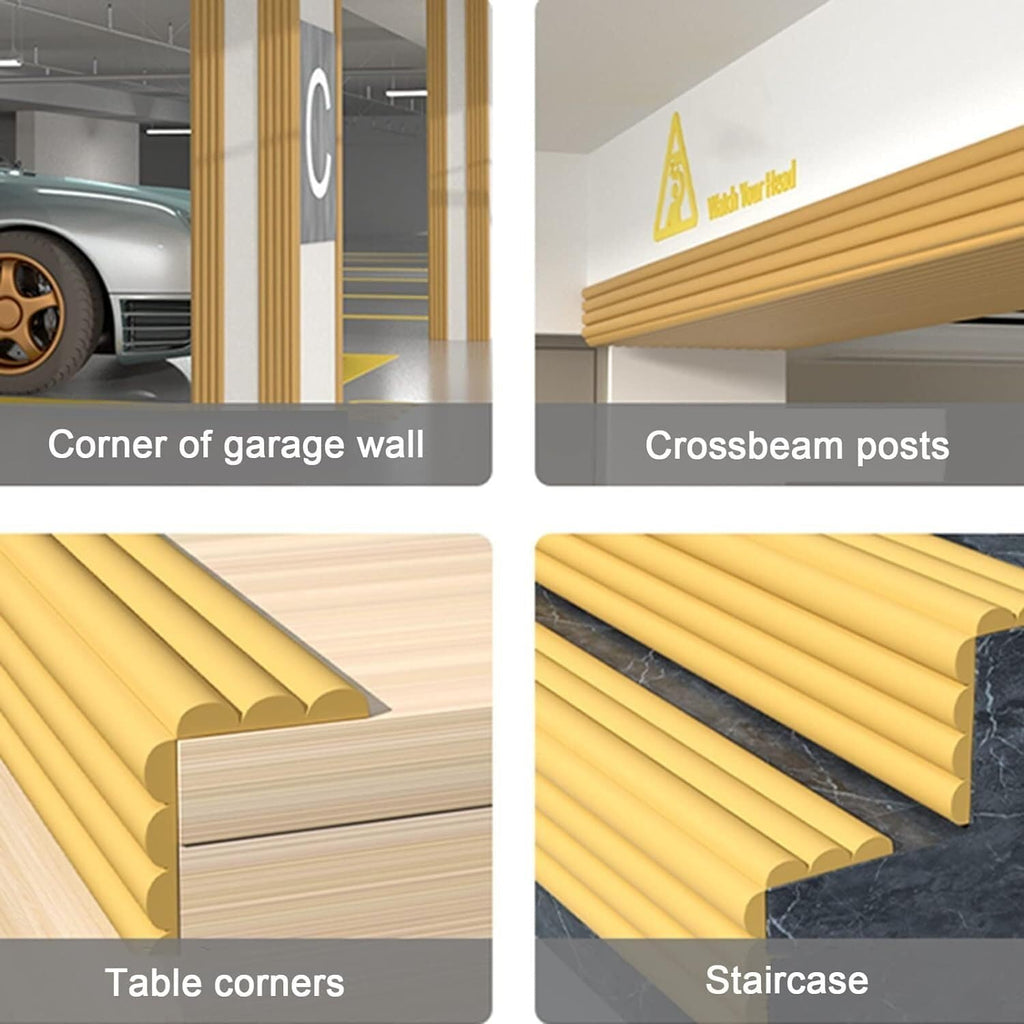 Garage Wall Protector，Self Adhesive Foam Sheets，Car Parking ProtectorSponges Edge Protector,Wall Corner Guard For Parking Garages, Anti-Collision Sponge Edging Warehouse Edge Protectors, 1cm Thick Cor