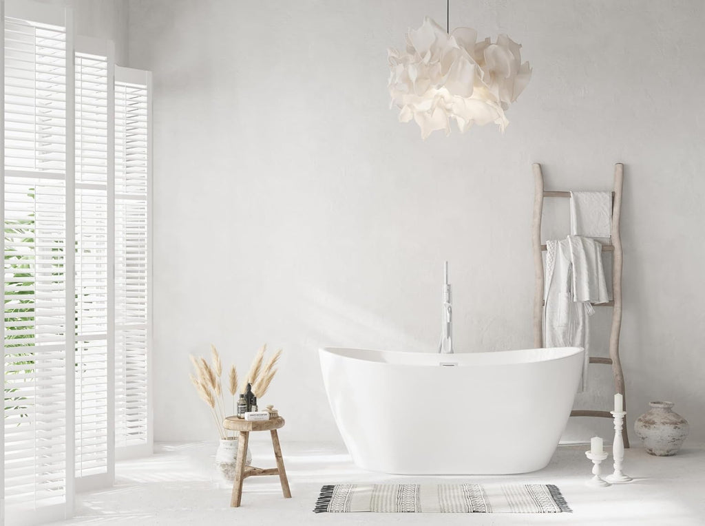 54' Bathtub, Iron and Nylon and Fiberglass, White
