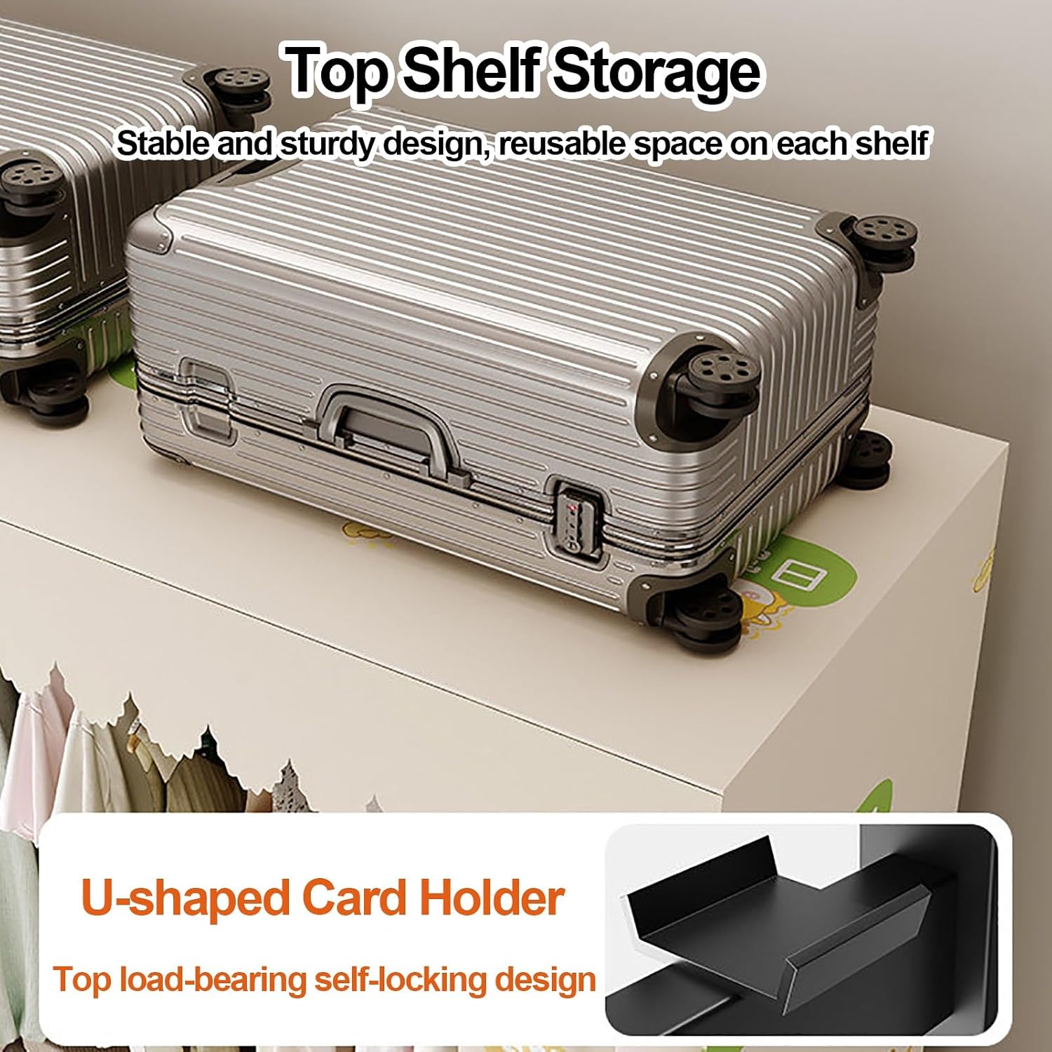 Metal Closets Rack, Foldable Wardrobe Closet With Hanging Rods, Heavy Duty Clothes Rack, Freestanding Coat Storage, Clothing Garment Rack(F,130cm/51.2in)