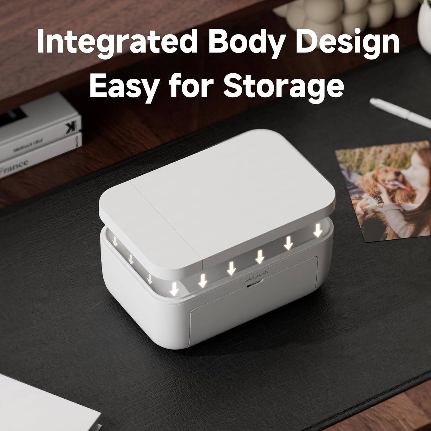 HPRT Photo Printer 4×6'+20 Sheets Photo Paper & 1 Ribbon,White, Wi-Fi Full-Color Instant Phone Photo Printer for iPhone, Android, Smartphone,Dye-Sublimation Impresora De Fotos for Home Use