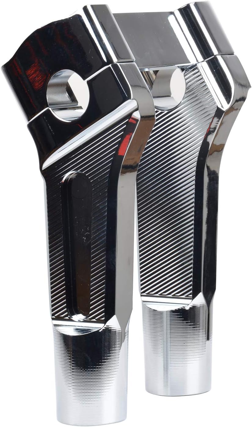 6 inch Tall Motorcycle Handlebar Risers 1 inch Clamp Round with Instrument Gauge Cutout, Handle Bar Riser Extension for Harley Sportster, Dyna, M8 Softail Street Bob Lowrider ST 2018-2022