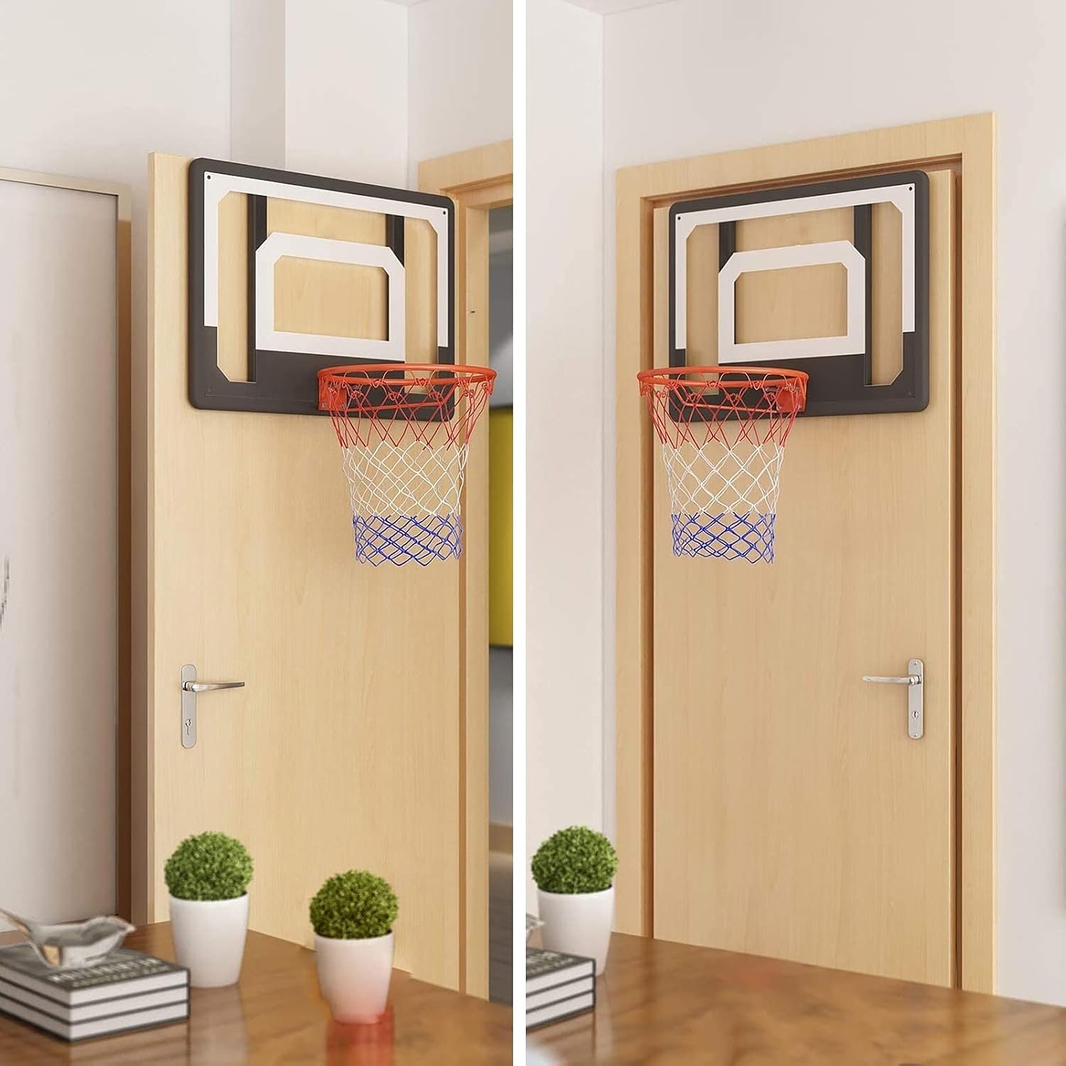 Mini Basketball Hoop, Indoor Door Wall-Mounted Basketball Hoop, Adult Children's Home Office Bedroom Backboard