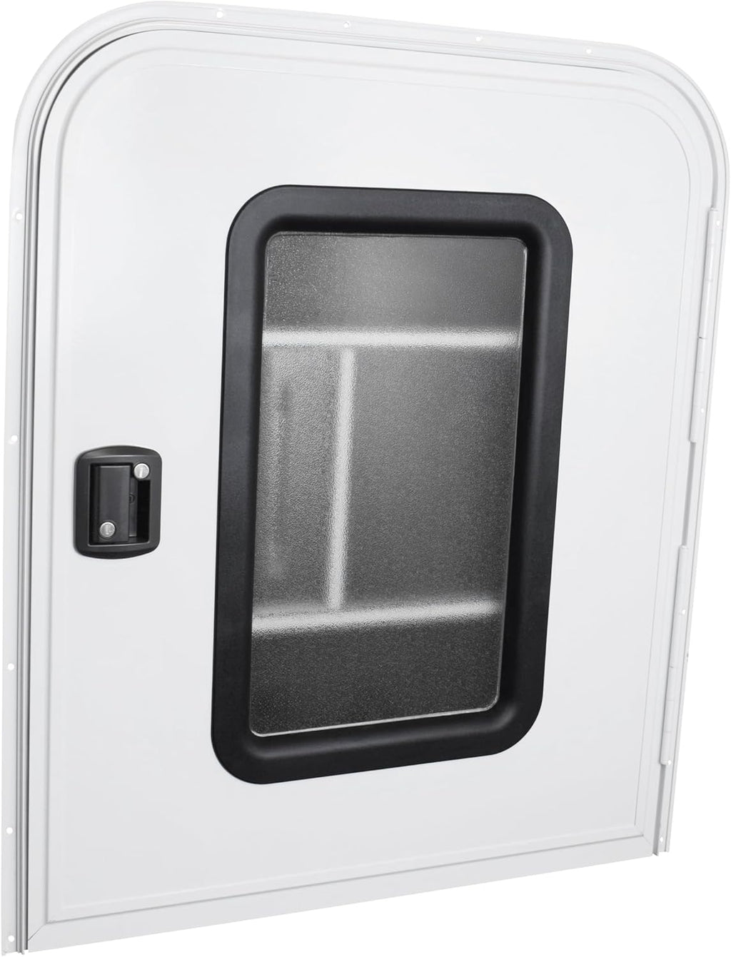 Teardrop 30' X 36' Face Mount Foam Core Passenger Side Door with Radius Corners on Top and Square Bottom with Screen Door (30'(W) X 36'(H) Pass Side, White)