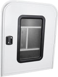 Teardrop 30' X 36' Face Mount Foam Core Passenger Side Door with Radius Corners on Top and Square Bottom with Screen Door (30'(W) X 36'(H) Pass Side, White)