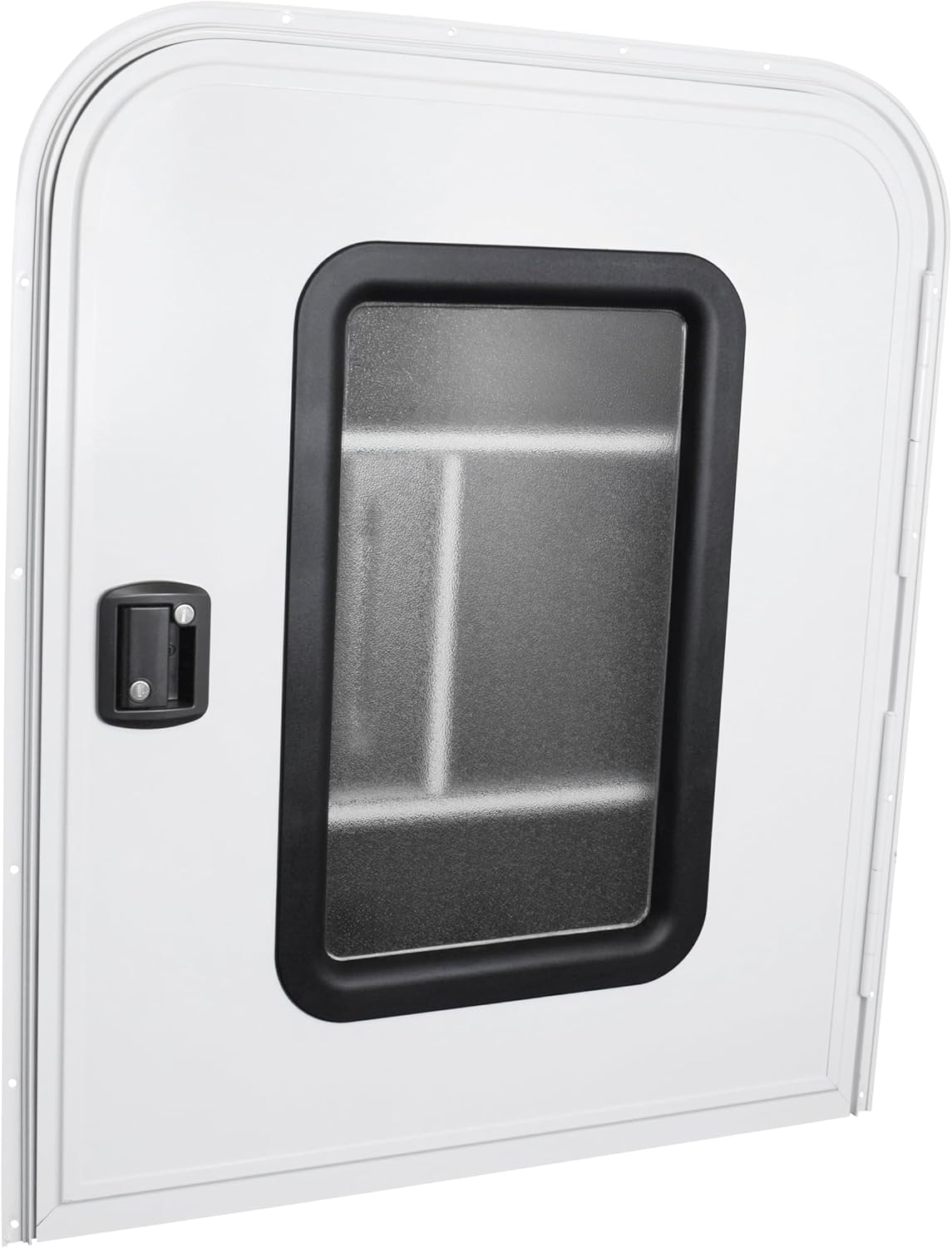 Teardrop 30' X 36' Face Mount Foam Core Passenger Side Door with Radius Corners on Top and Square Bottom with Screen Door (30'(W) X 36'(H) Pass Side, White)