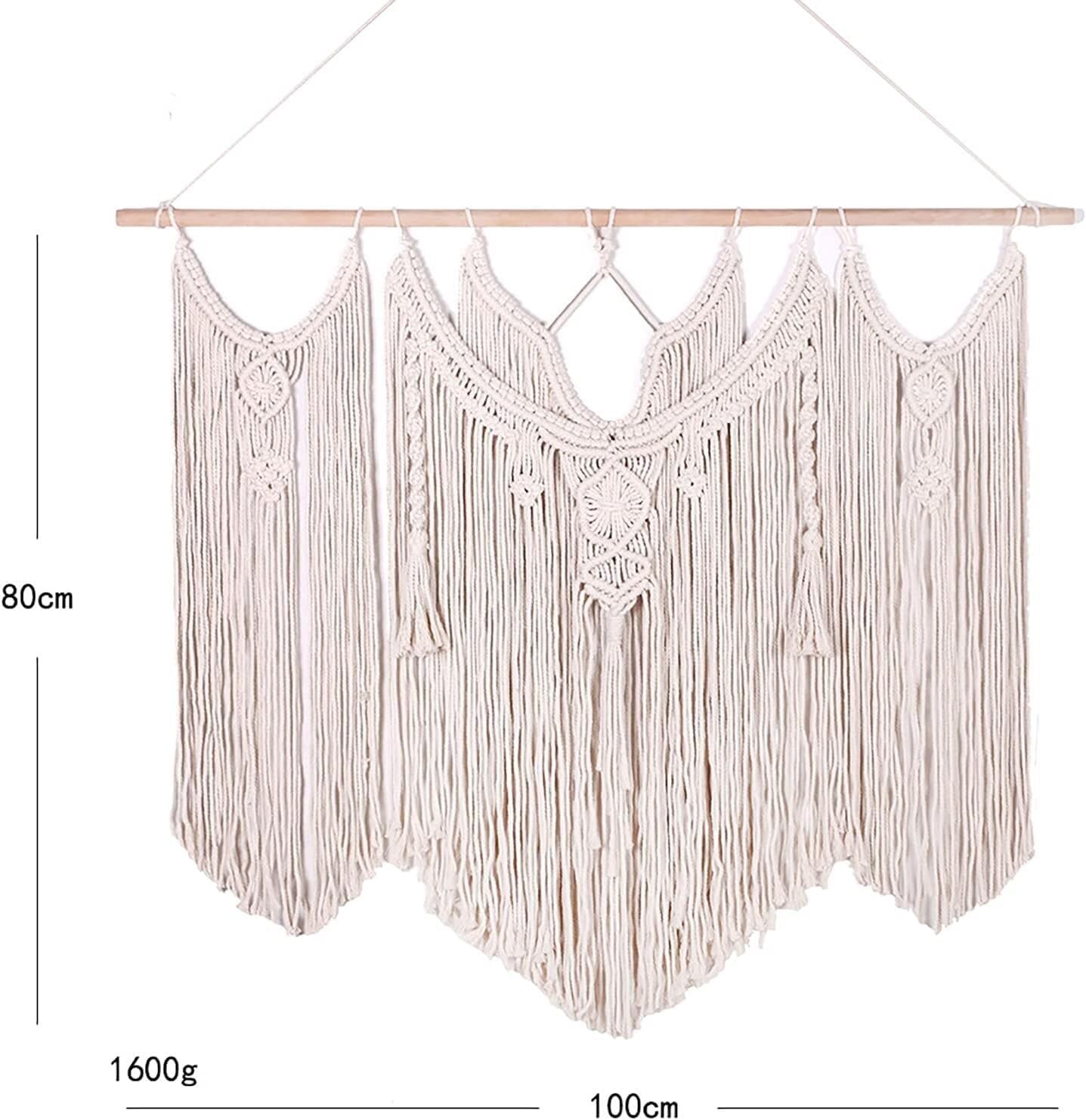 Tapestries Knitted Tapestry Wall Hanging Macrame, Big Size Macrame Tapestry Wall Hanging Chic Handicrafts Woven Tapestry Modern Bedroom Wall Decoration,31.5x39.3 Inch Tapestry