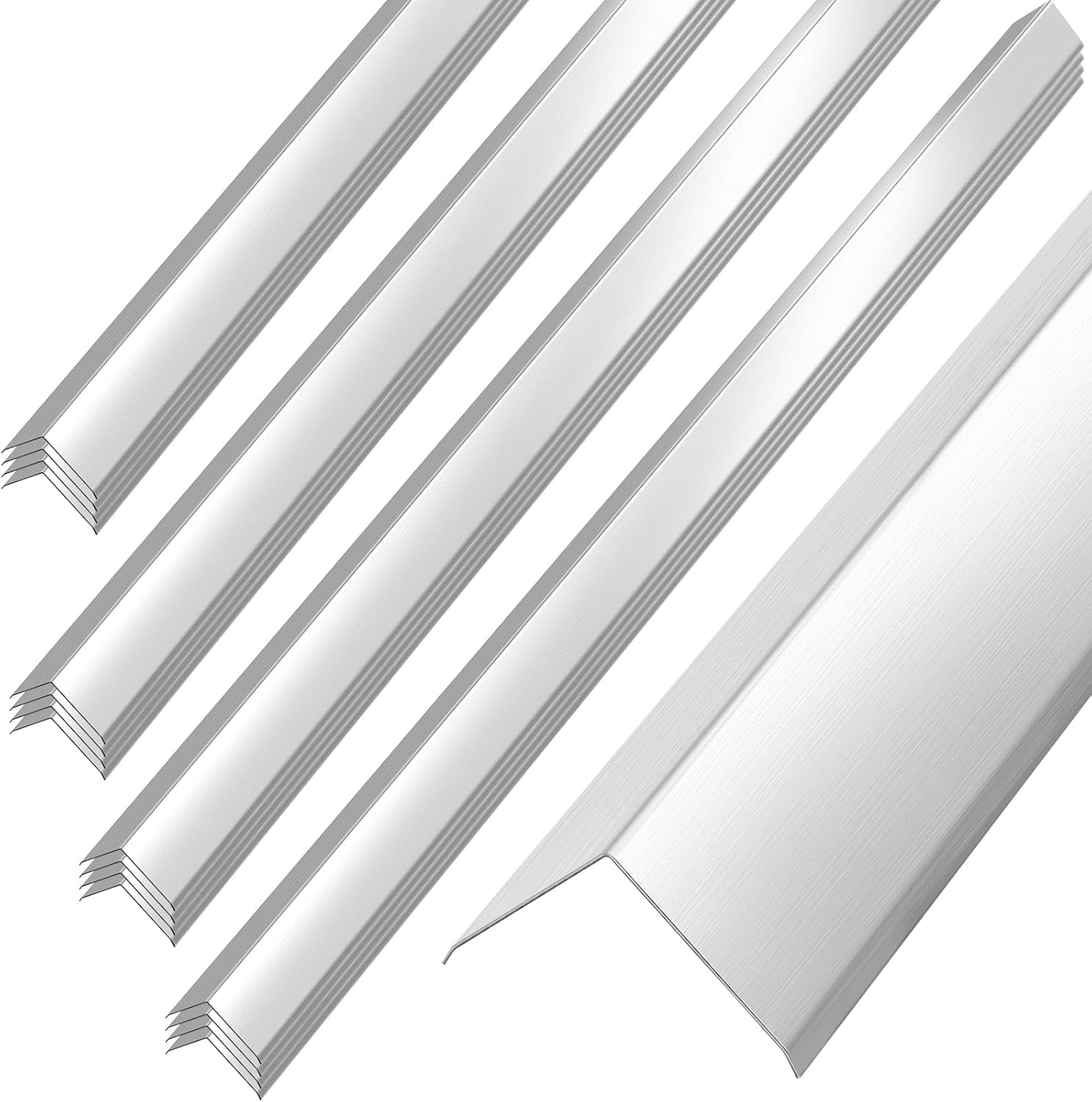 MorningRo 16 Pack Stainless Steel Wall Corner Guards 2 x 2 x 48 Inch Metal Wall Pointed Corner Protector with 90 Degree Angle for Protection and Decoration, Adhesive Not Included