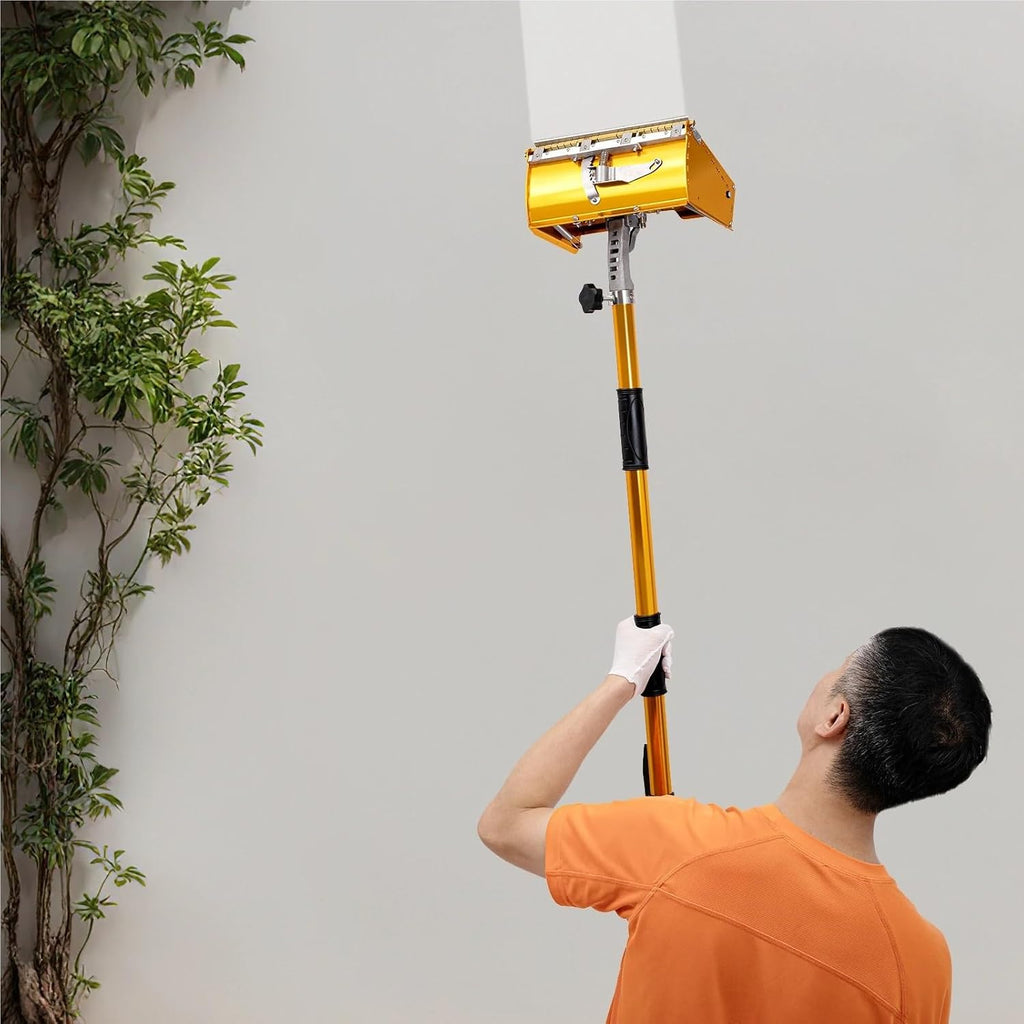 Drywall Flat Finishing Box Drywall Flat Finish Box Set With 40''-64'' Extendable Handle, Scraping Head Angle Adjustable, Taping Tools For Decor