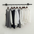 Industrial Pipe Garment Rack, Commercial Clothing Store Clothing Store Display Rack, Retail Hanger Rod Wall-Mounted Metal Hangers, Used for Study, Clothing (135cm