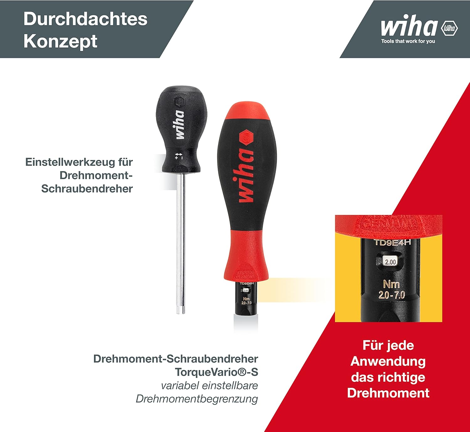 Wiha 28521800'- S Torque Screwdriver, Multi-Colour, 2.0-7.0 N m SF-Size 4