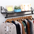 Wall Mounted Garment Rack for Clothing Display,Clothing Store Floating Shelf,Retail Display Garment Rack,Heavy Duty Organizer Hanger,Heavy Duty,m