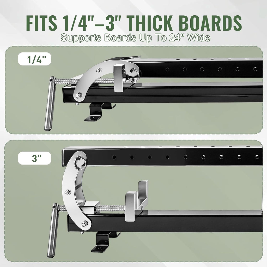 24 In Panel Clamps 2 Pack, 4-Way Pressure Steel Parallel Clamps For Woodworking, Adjustable Heavy Duty Wood Panel Glue Up Clamps, For Tabletops, Cutting Boards & Cabinet Doors