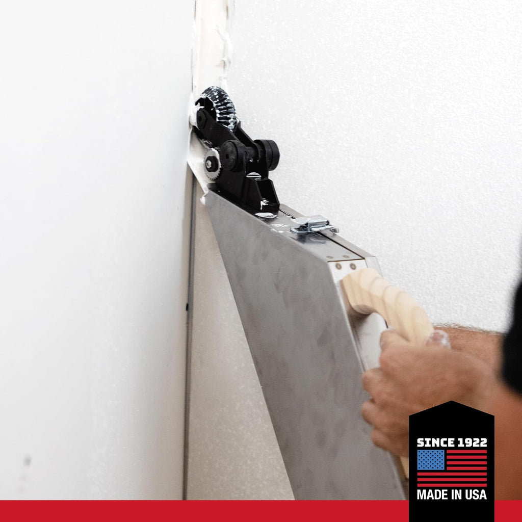 Drywall Taping Banjo – Semi-Automatic Even Flow Design | Advance Equipment MFG Co. | Stainless Steel, Curved Belly, Corner Wheel Feature | 100+ Years Family Owned USA Made (Corner Wheel Style)