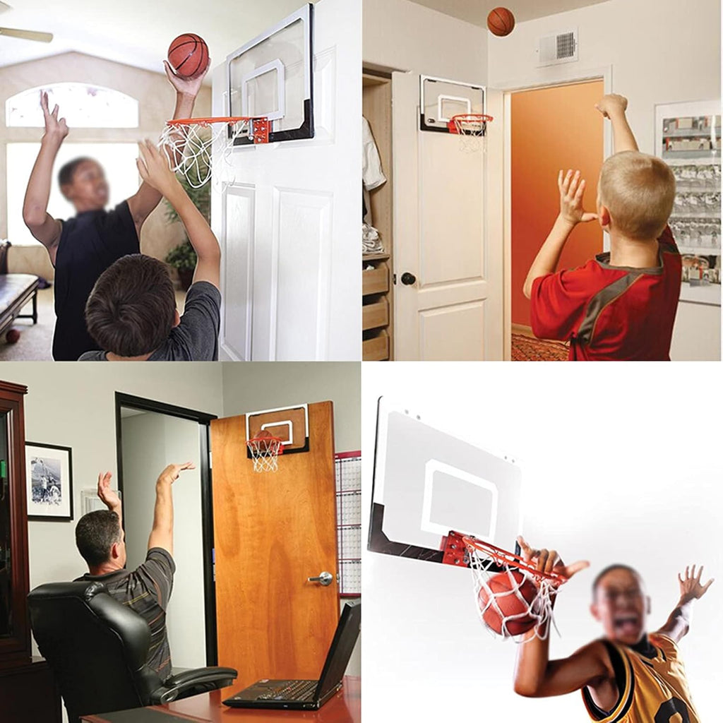 Basketball Rim Wall-Mounted Basketball Hoop,Mini Basketball Boards for Adults and Children,No Need to Punch Holes for Easy Installation,Diameter 21.5/38cm (Size : 83x59cm)