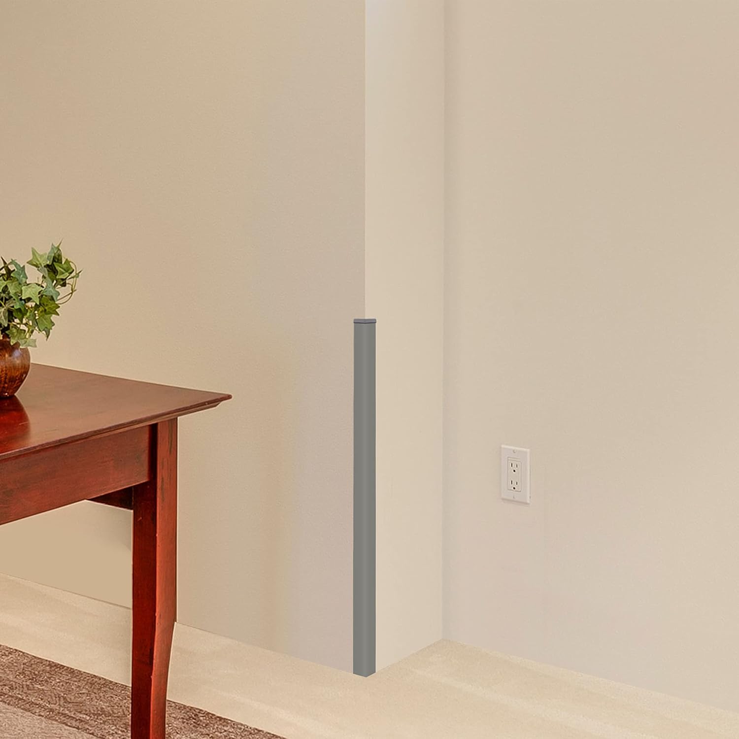 Rubber Bond Wall Corner Guard Edge Protector - 1x1x36 inch Baby Proofing Corner Guards - Self-Adhesive Furniture Edge Strips for Home and Office (15 Pack, Gray)