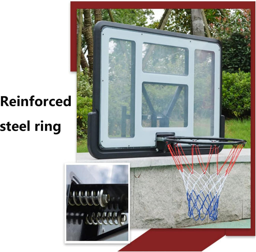 Basketball Hoop Portable Mini Basketball Hoop, Indoor and Outdoor Wall-Mounted Basketball Training Stands for Children and Adults, Removable Fixed Bracket, Easy to Install