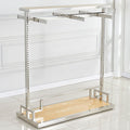 Boutiques Free Standing Heavy Duty Metal Garment Rack,Clothing Retail Store Commercial Grade Nakajima Clothes Display Rack Double Hanging Rods Hangers,Organization Clothi,