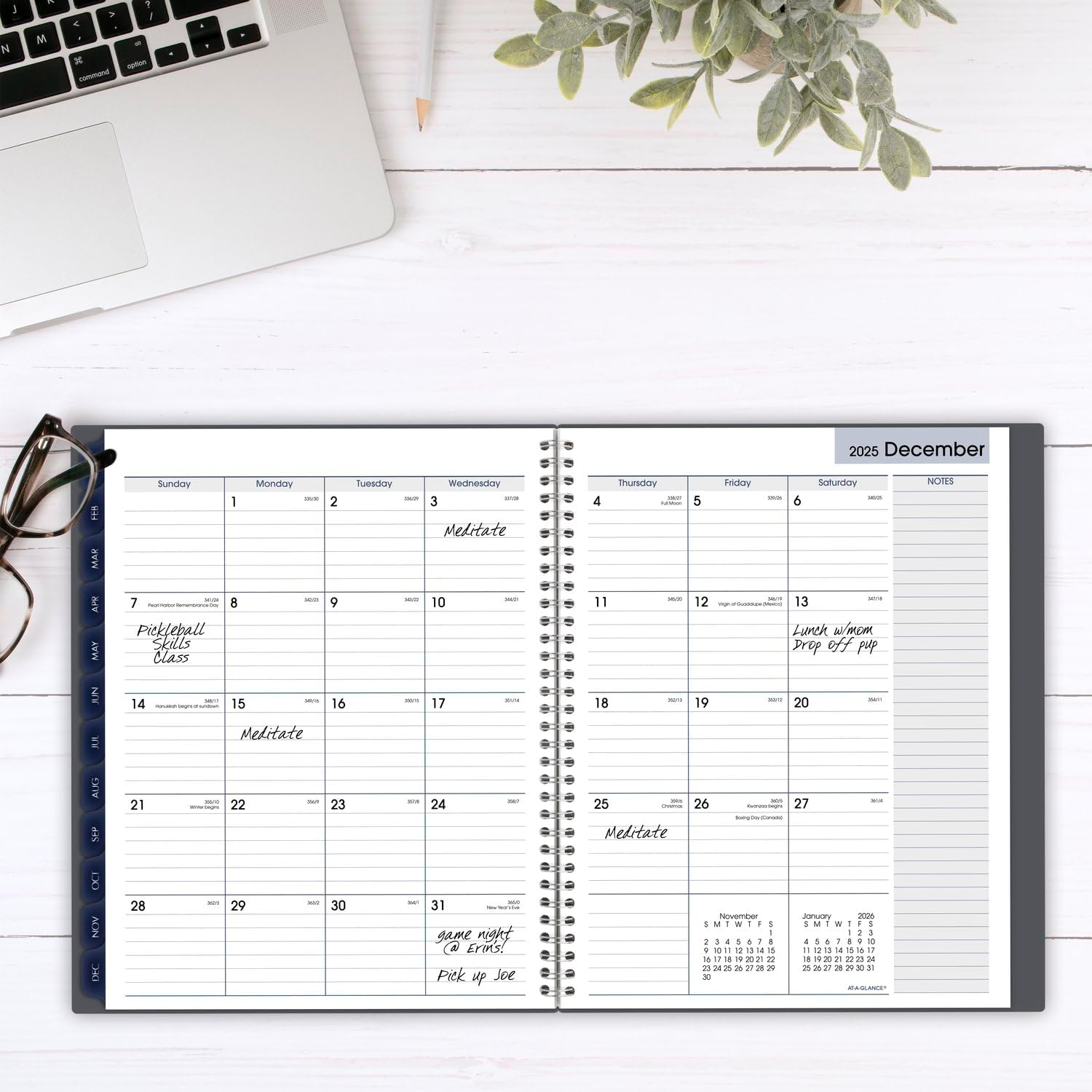 AT-A-GLANCE 2025 Appointment Book Planner, Weekly & Monthly, 8-1/2' x 11', Large, Quarter-Hourly, DayMinder, Gray (GC5200725) (Pack of 12)
