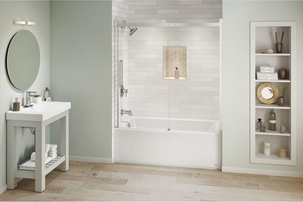 Jacuzzi SIGNATURE Acrylic Skirted Bathtub, Jet Massage Tub, Slip Resistant, Left Drain Placement, 60' (L) x 36' (W), Rectangle Flat Front, White