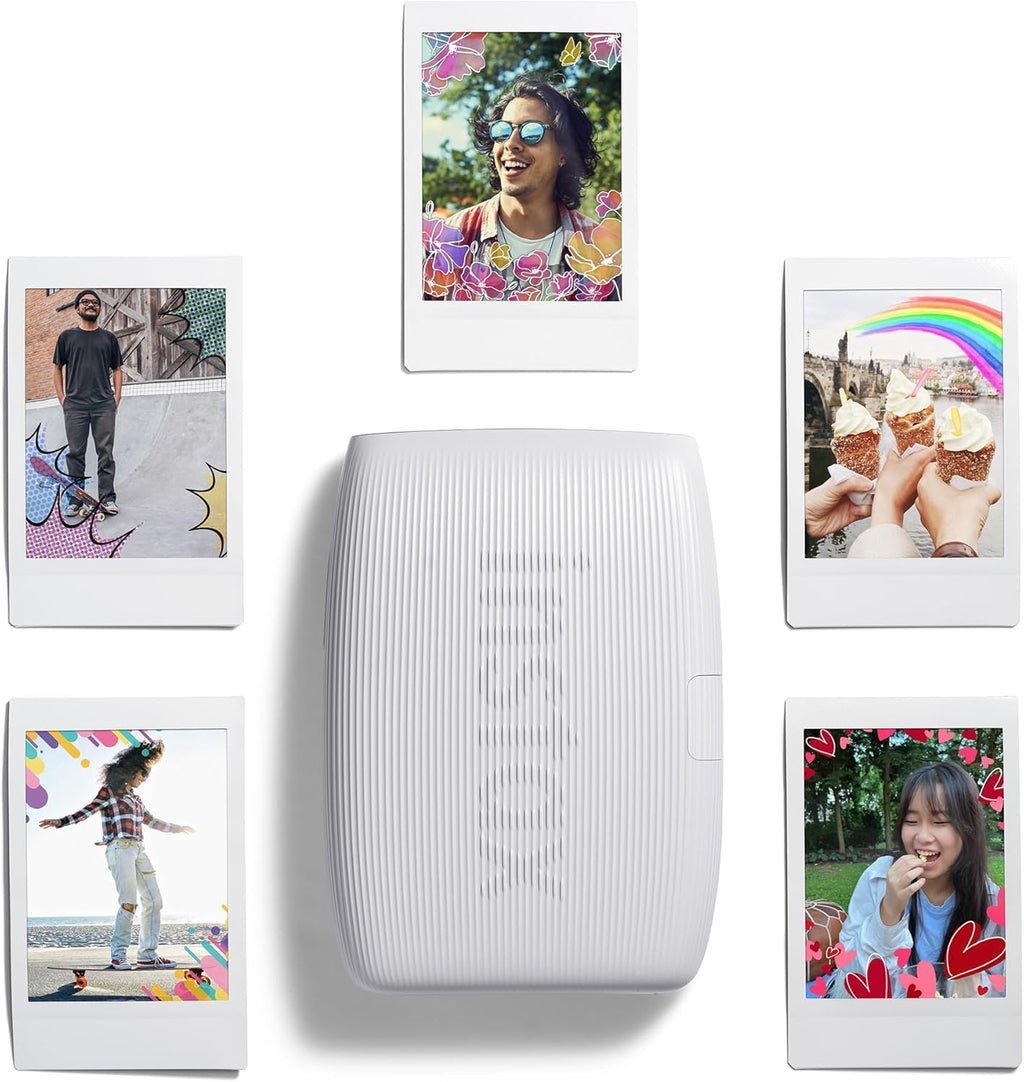 Fujifilm INSTAX Mini Link 3 Smartphone Printer with INSTAX Mini Instant Film and Sunshine Microfiber Cleaning Cloth... (2 Twin Pack (40 Sheets), Clay White)