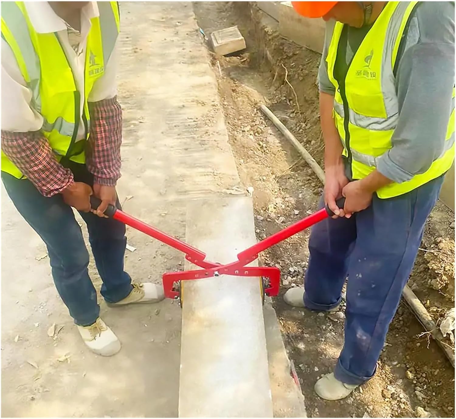 Lifting Clamps Granite Clamp Double Hand-Carried Stone Scissor Lifter Clamps Non-Slip Adjustable for Carrying of Marble,lifting clamps(6in 350kg)