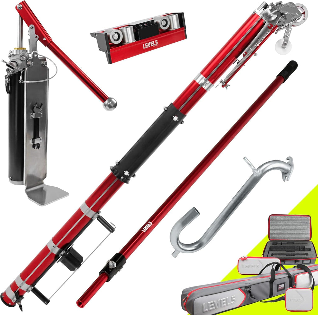 LEVEL5 Automatic Taping Starter Set | Automatic Taper, Compound Pump, Gooseneck, Corner Roller w/Fixed Handle | For Taping Walls & Ceilings | Sheetrock, Wallboard, Gypsum, Plaster Board | 4-630